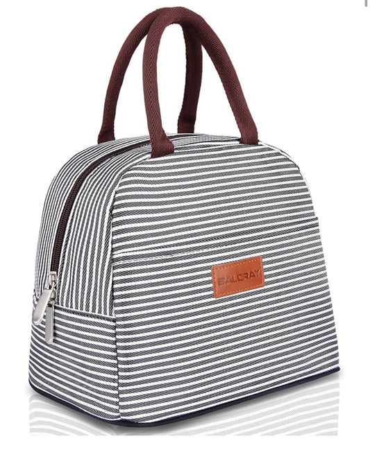 Striped Insulated Lunch Tote — Customizable - Shamus & Co