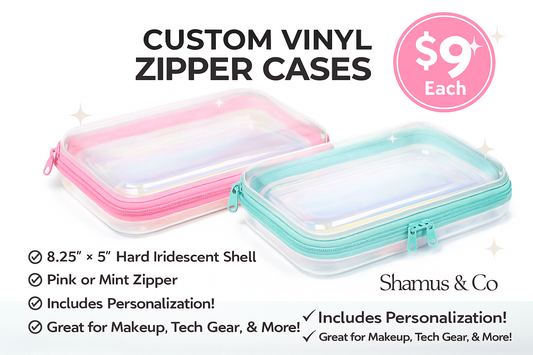 CUSTOM VINYL ZIPPER CASES - Shamus & Co